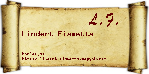 Lindert Fiametta névjegykártya